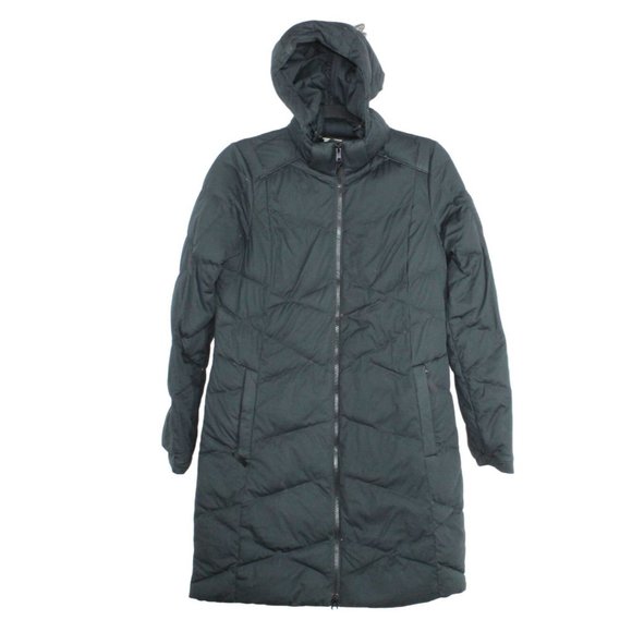 L.L. Bean Jackets & Blazers - LL Bean Black Polyester Stretch Down Puffer Hooded Winter Coat Size XS